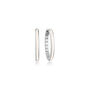 Small Nude Enamel Hoop Earrings, thumbnail 2 of 3