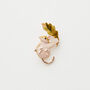 Fable Enamel Dormouse Brooch, thumbnail 1 of 5