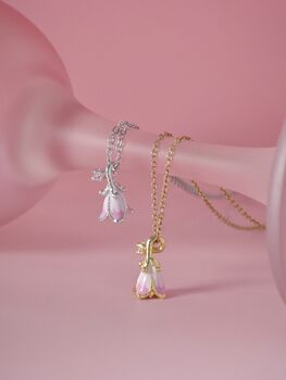 Pink Forest Bell Copper Necklace, 4 of 10