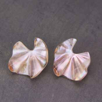 Transparent Pink Flower Statement Resin Stud Earrings, 3 of 9