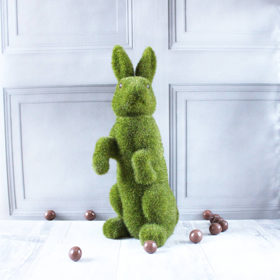 easter bunny with happy easter tag by rocket and fox