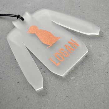 Personalised Christmas Jumper Penguin Tree Decoration, 2 of 9