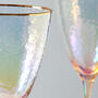 G Decor Set Of Four Lustre Hammered Wine Glasses, thumbnail 4 of 4