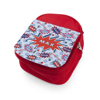 Personalised Superhero Red Lunch Bag, 10 of 11