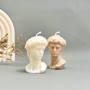 Statue Of David Bust Candle Roman Sculpture Gift, 2 of 11