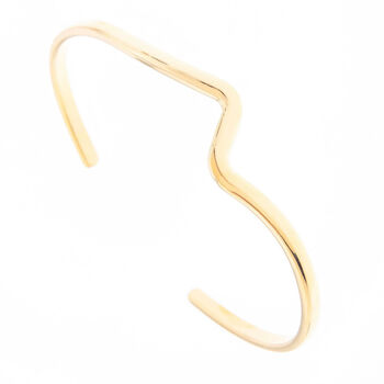 Waterproof Gold Plated V Bangle, 3 of 4