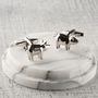 Silver Plated Pig Cufflinks, thumbnail 1 of 2