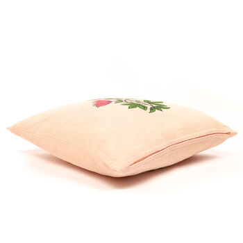 Juhi Floral Pink Cushion Cover, 4 of 4