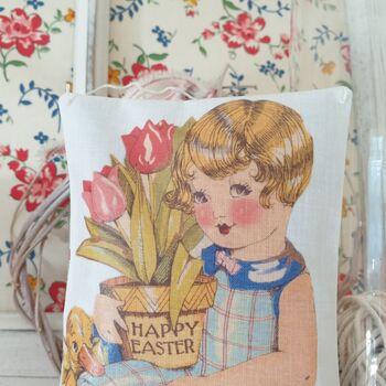 Vintage Easter Illustration Fabric Gift Decoration, 3 of 4