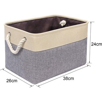 Set Of Four Storage Baskets Foldable Fabric Boxes, 7 of 7