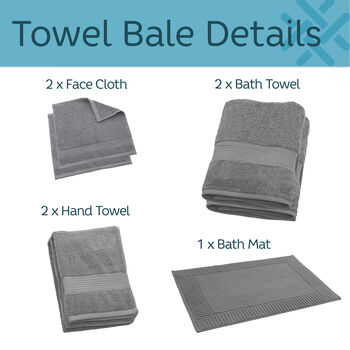 Personalised Bliss Luxury Bath Towel Seven Piece Bale Set, 8 of 12