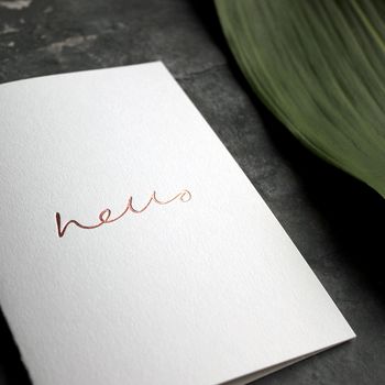 'Hello' Rose Gold Foil Friendship Card, 2 of 4