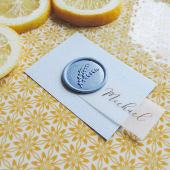 Luxury Wax Seal And Vellum Place Card, 2 of 6