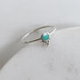 Crowned Turquoise Sterling Silver Ring, thumbnail 2 of 5