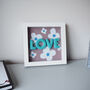 Box Frame 'Love' And Daisy Print, thumbnail 1 of 10