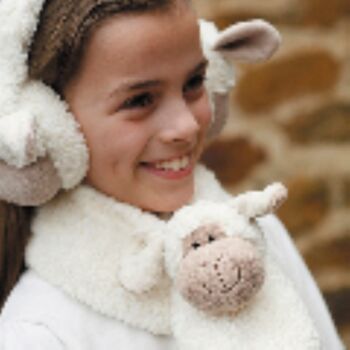 Fluffy Lamb Sheep Scarf, Great For All Ages, 2 of 3