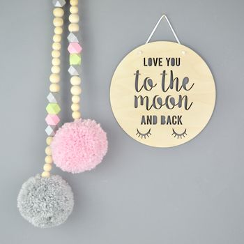 Love You To The Moon And Back Wooden Sign, 4 of 4