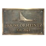 Solid Brass Laundry Plaque With Antique Finish, thumbnail 8 of 11