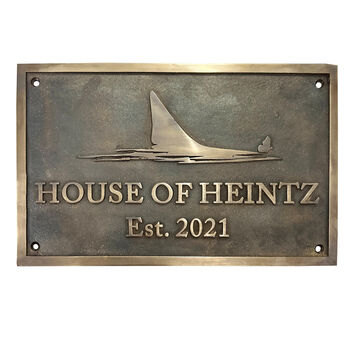 Solid Brass Laundry Plaque With Antique Finish, 8 of 11