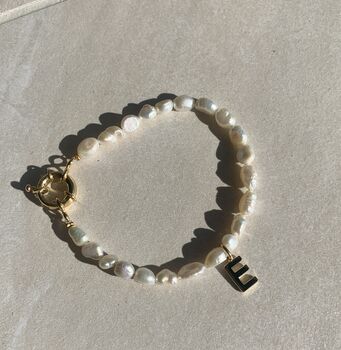 Handmade Pearl Initial Or Birthstone Bracelet, 4 of 9