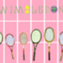 Wimbledon Tennis With Strawberries And Cream Illustration Art Print, thumbnail 3 of 3