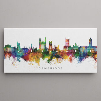 Cambridge Skyline Cityscape Vintage Art Print, 6 of 12
