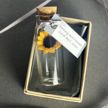 Miniature Personalised Sunflower In A Bottle Keepsake, 11 of 12