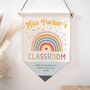 Personalised Rainbow Teacher Class Room Sign, thumbnail 2 of 3