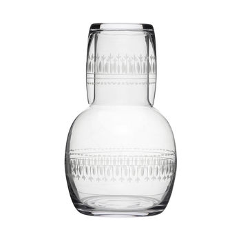 Ovals Art Deco Style Carafe And Glass, 2 of 2