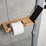 Luxury Toilet Paper Rack Oak Wood, thumbnail 1 of 10