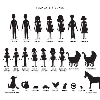 Personalised My Family Silhouette Print, 2 of 10