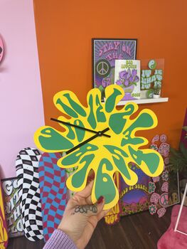 Psychedelic Blob Shaped Decorative Clock, 7 of 10
