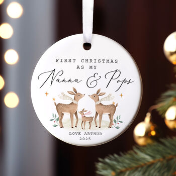 First Christmas As My Grandparents Ornament Decoration, 2 of 6