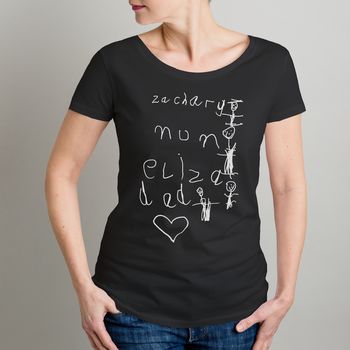 Woman's T Shirt Printed With Your Child's Drawing, 2 of 7
