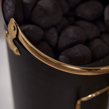 Black Brass Handle Coal Bucket, 6 of 7
