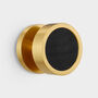 Round Brass And Leather Internal Door Knobs, thumbnail 4 of 12