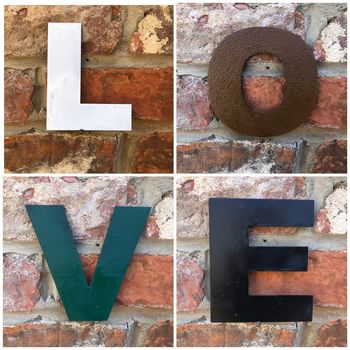 Five Inch Coloured Metal Letters Sign Make Any Word, 5 of 11