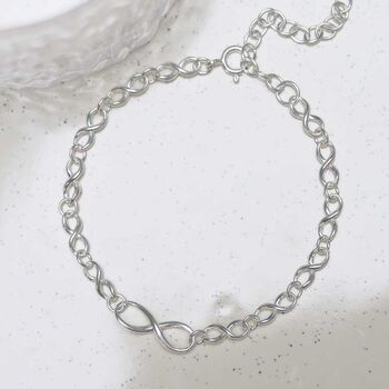 Sterling Silver Infinity Bracelet, 8 of 9