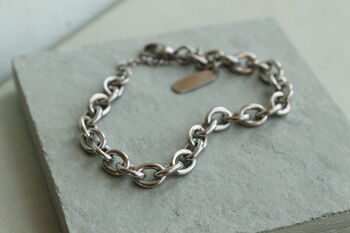 Silver Chunky Chain Bracelet, 3 of 5