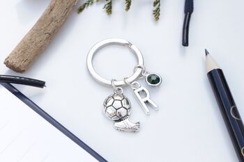 Personalised Football Keyring Football Fan Gift, 5 of 7