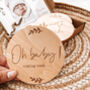 Hello World, Baby Announcement Wooden Plaques, thumbnail 5 of 8