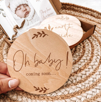 Hello World, Baby Announcement Wooden Plaques, 5 of 8