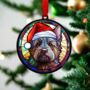 Cairn Terrier In Santa Hat Suncatcher Decoration, thumbnail 4 of 6