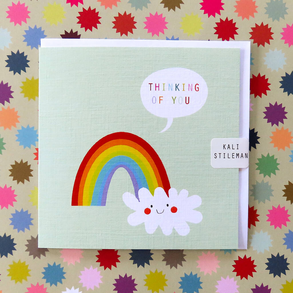 Rainbow Thinking Of You Card By Kali Stileman Publishing