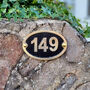 Personalised Oval House Address Bespoke Plaque, thumbnail 1 of 4