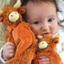 Longhorn Highland Cow Toy Soother And Rattle Gift Set, thumbnail 1 of 11