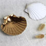 Gold Scallop Shell Jewellery Trinket Dish, thumbnail 1 of 5