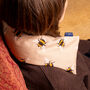 Lavender Wheat Warmer, Heated Wheat Bag In Bees, thumbnail 3 of 8