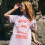 Shore Thing Women's T Shirt With Sandcastle Graphic, thumbnail 3 of 4