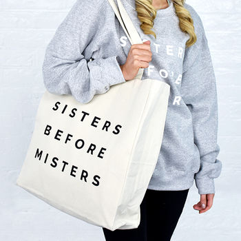 Sisters Before Misters Friendship Tote Bag, 5 of 12